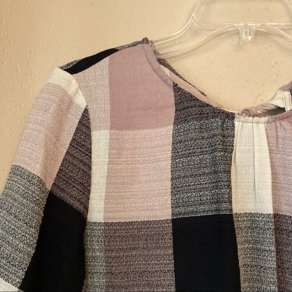 Anthropologie RO & DE Plaid Bell Sleeve Top - Picture 4 of 12
